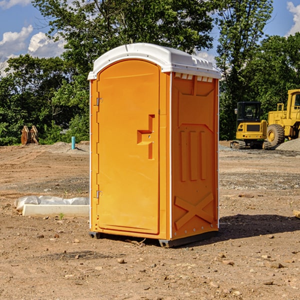 how often are the porta potties cleaned and serviced during a rental period in Rockfall